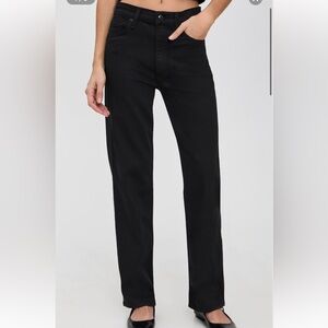 Rag & Bone Flexi Harlow Mid-rise straight leg jeans - black
